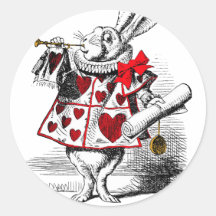 Le lapin blanc autocollants