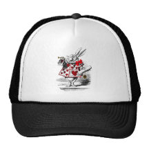 Le lapin blanc casquettes de camionneur