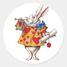 LE LAPIN BLANC D'ALICE AU PAYS DES MERVEILLES AUTOCOLLANTS