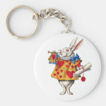 LE LAPIN BLANC D'ALICE AU PAYS DES MERVEILLES PORTE-CLÉ