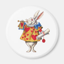 LE LAPIN BLANC D'ALICE MAGNETS