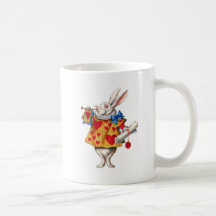 LE LAPIN BLANC D'ALICE TASSES À CAFÉ