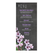 Le lilas s'embranche menu de mariage de tableau invitations personnalisées