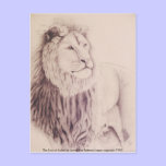 Le lion de Judah - crayonnez sur la variété 1990 d cartes postales