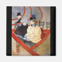Le loge 2 par Toulouse-Lautrec Magnets Pour Réfrigérateur