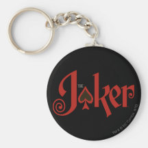 Le logo de carte de jeu de joker porte-clef