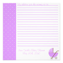 Le long est venue une carte de conseil de baby sho invitations personnalisables