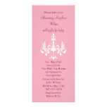 Le lustre du bébé (rose) cartons d'invitation personnalisés
