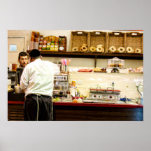 Le magasin de bagel affiche