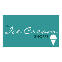 le magasin de CRÈME GLACÉE (couleur personnalisabl Cartes De Visite Professionnelles