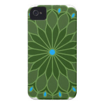 Le mandala a inspiré la fleur de vert forêt étui iPhone 4