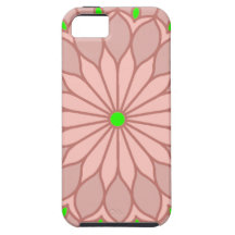 Le mandala a inspiré pâle - fleur rose coque iPhone 5 Case-Mate