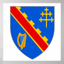 Le manteau officiel arme le symbole héraldique Irl Poster