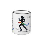 Le marathon des femmes avec le ruban de puzzle mug à café