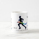 Le marathon des hommes avec le ruban de puzzle tasse à café