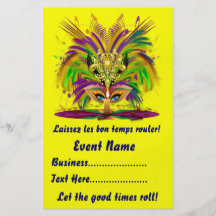 Le mardi gras 5,5" x 8,5" portrait regarde svp des tract customisé
