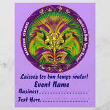 Le mardi gras 8,5" x 11" regarde svp des notes prospectus en couleur