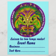 Le mardi gras 8,5" x 11" regarde svp des notes prospectus avec motif