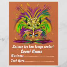Le mardi gras Carvinal 8,5" x 11" regarde svp des  Prospectus En Couleur