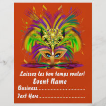 Le mardi gras Carvinal 8,5" x 11" regarde svp des  Prospectus En Couleur