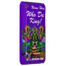 Le mardi gras D.J. Dragon le Roi vue veuillez lais Étui Barely There iPod