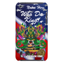 Le mardi gras D.J. Dragon le Roi vue veuillez lais Étui Barely There iPod