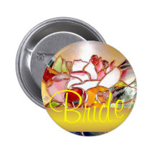 Le mariage brillant de fleur se boutonne d'or badges