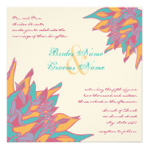 Le mariage de ressort colore des invitations flora