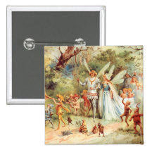 Le mariage de Thumbelina dans la forêt Badges Avec Agrafe