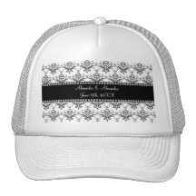 Le mariage favorise la damassé blanche casquette de camionneur