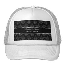 Le mariage favorise la damassé noire casquette de camionneur