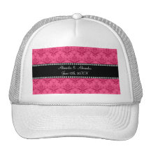 Le mariage favorise la damassé rose casquettes