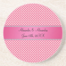 Le mariage favorise le pois rose dessous de verres