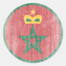 LE MAROC AUTOCOLLANT ROND