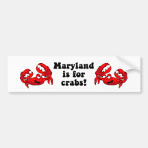 Le Maryland est pour des crabes Autocollant Pour Voiture