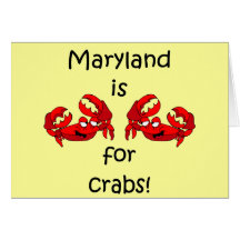 Le Maryland est pour des crabes Carte