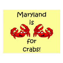 Le Maryland est pour des crabes Cartes Postales