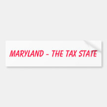 Le Maryland - l'état d'impôts Adhésif Pour Voiture