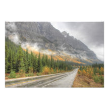 Le matin embrume le long de la route express de ch photos sur toile