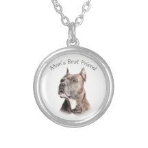 Le meilleur ami de l'homme de pitbull pendentifs