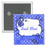 Le meilleur bouton de mariage d'homme badge avec épingle
