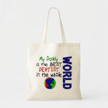 Le meilleur dentiste en monde 2 (papa) sacs en toile