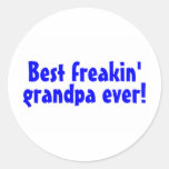 Le meilleur grand-papa de Freakin jamais (bleu) Adhésifs Ronds