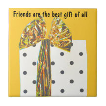 Le meilleur or de cadeau d'amitié carreau