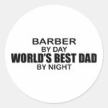Le meilleur papa du monde - coiffeur autocollants