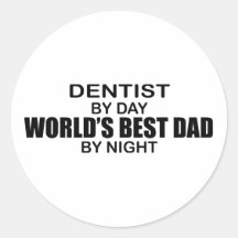 Le meilleur papa du monde - dentiste adhésifs ronds