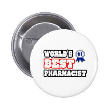 Le meilleur pharmacien du monde badge avec épingle