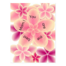 Le meilleur Plumeria de rose de maman Cartes Postales