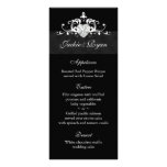 Le menu de mariage carde le coeur noir formel de b modèle de carte double