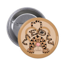 Le Meow du chat Badges Avec Agrafe